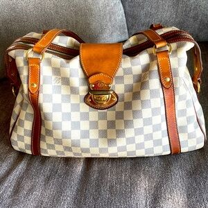 Louis Vuitton Stressa GM Damier Azur w/free insert & twilly Date code: FL3171